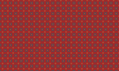 Fototapeta premium Minimalist Floral Batik Pattern with Circular Symmetry