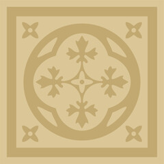 Vector gold ancient Roman ornament elements. Classic European parts of patterns. Lili and Krovns  © Ana Lo