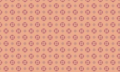 Minimalist Floral Batik Pattern with Circular Symmetry