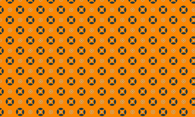 Minimalist Floral Batik Pattern with Circular Symmetry