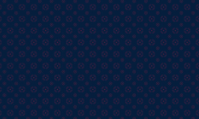 Minimalist Floral Batik Pattern with Circular Symmetry