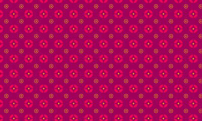 Minimalist Floral Batik Pattern with Circular Symmetry