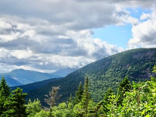 mountain landscape with clouds