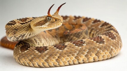 Obraz premium Horned Viper on studio background