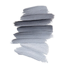 Abstract silver grey paint strokes on black background