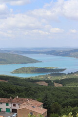 Fototapeta premium The pitoresque town of Aiguines, Verdon in southern France.