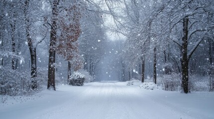 Fototapeta premium beautiful streets covered in snow