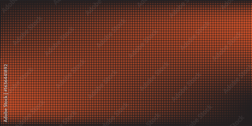 Poster dots halftone black orange color pattern gradient texture with technology digital background. dots p