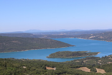 Fototapeta premium The pitoresque town of Aiguines, Verdon in southern France.