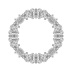 Luxury Floral Border Ornament Vector Illustration