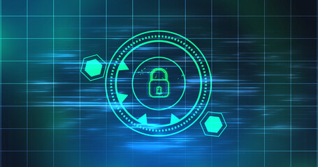 Cybersecurity lock showing connectivity learning mark concept. Binary coding matrix like cyber virus attack malware like. Trojan sending a security hacking process. Modern encryption control auth.