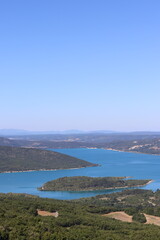 Obraz premium The pitoresque town of Aiguines, Verdon in southern France.