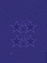 Fototapeta premium Blue and Purple Star Pattern Jersey Design 