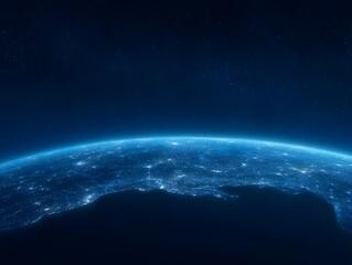 Obraz premium Earth at Night: Aerial View from Space