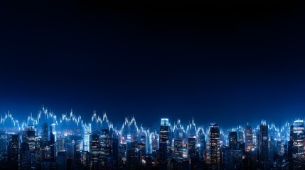 Fototapeta premium Illuminated Cityscape at Night