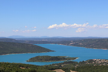The pitoresque town of Aiguines, Verdon in southern France.