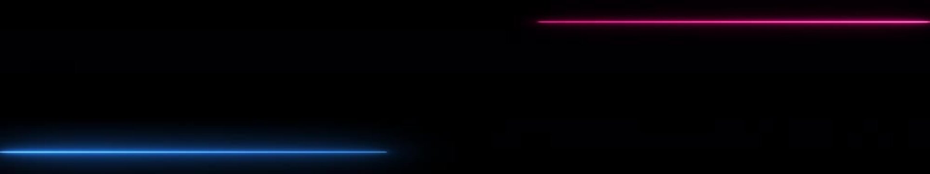 Neon blue and pink saber lines moving in ultrawide resolution, creating a vibrant futuristic light motion effect with glowing trails and smooth energy flow for stunning cinematic visuals in high-defi.