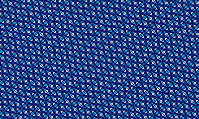 Colorful Geometric Batik Pattern with Symmetrical Motifs