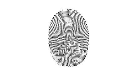 Fingerprint Biometric Identification and Security Icon