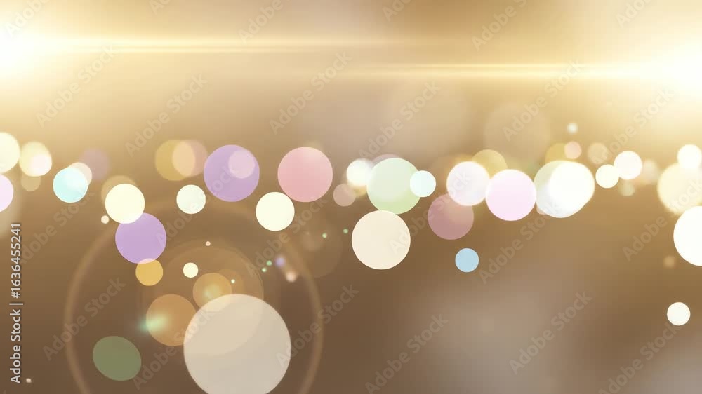 Poster abstract background with bokeh lights in various colors, creating a soft and dreamy effect with a br