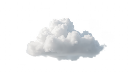 Fluffy white cloud floating in clear sky, creating serene and peaceful atmosphere. Ideal for nature themed projects