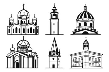 Church and building icons