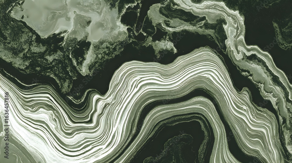 Poster intricate abstract design of flowing lines.