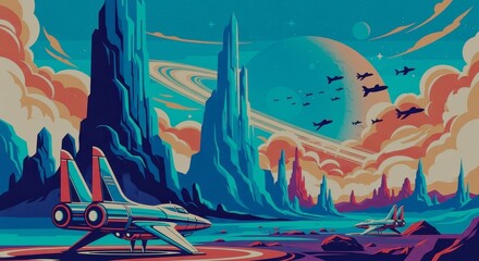 A vector travel art