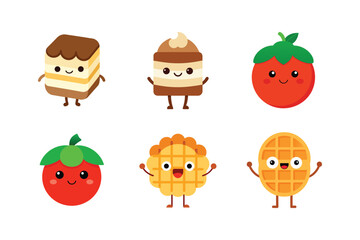 Detailed and lively food and beverage mascot logo designs in vector graphics Color Vector illustration  