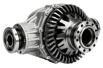 Automotive differential gear assembly for a car or truck isolated on a transparent background