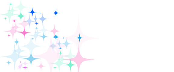 Vector colorful star pattern wide banner background