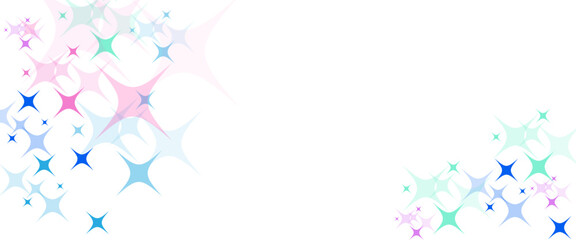Vector colorful star pattern wide banner background