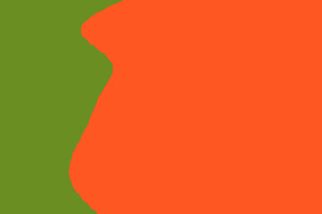 Abstract organic shapes in vibrant green and orange create a modern, dynamic background for graphic design.