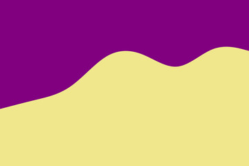 Abstract flowing waves of purple and pale yellow create a modern, minimalist background design with organic curves.