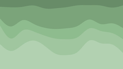 Abstract wavy layers of soothing green hues create a serene and calming visual background.