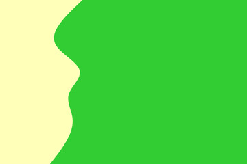 Abstract organic shapes in vibrant green and cream create a modern, clean background for design.