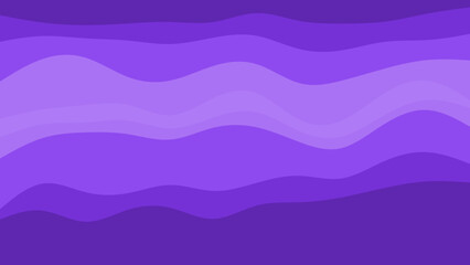 Abstract flowing waves of various shades of purple create a visually soothing and modern background design.