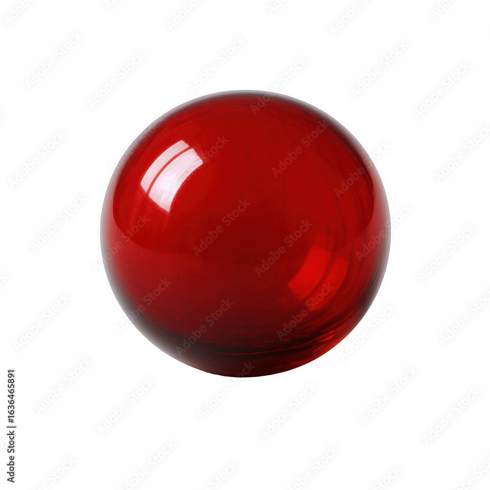 Poster glossy red sphere with reflective highlights, isolated on a dark background, symbolizing smoothness 