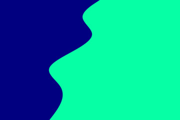 Abstract organic wave pattern in vibrant dark blue and bright teal green colors creating a modern graphic design background.
