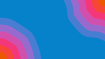 Abstract background with vibrant pink orange and blue gradient circles.