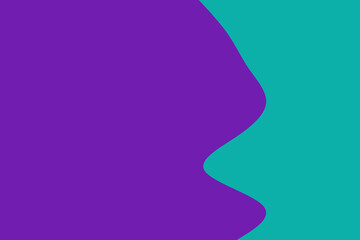 A vibrant abstract background features a dynamic, undulating curve separating bold purple and striking teal hues, creating a modern, fluid design.