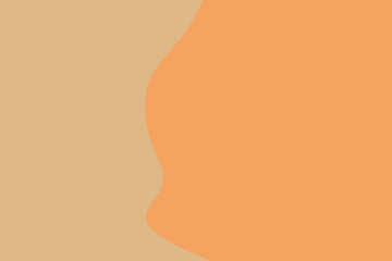 A minimalist abstract background featuring warm beige and soft peach tones, elegantly separated by a smooth, undulating organic curve, perfect for contemporary graphic art.