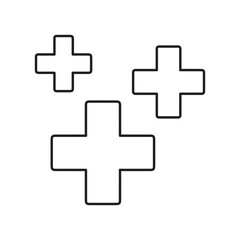 crosses cure line icon