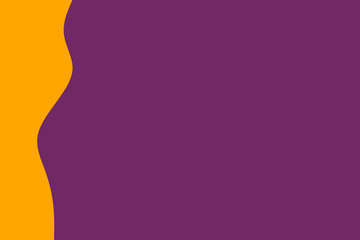 A sleek abstract background with a flowing orange wavy edge on the left, elegantly contrasting a deep purple expanse, ideal for contemporary designs.