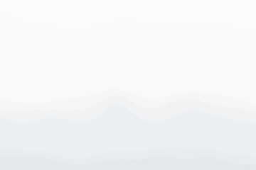 A serene minimalist abstract background with subtle, undulating light gray waves against a pristine white gradient, creating a tranquil clean aesthetic.