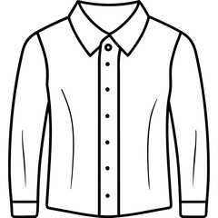 Formal Shirt Front Outline Design