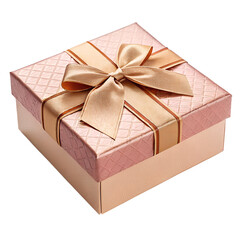 Gift Box Isolated on White Background Studio Product Photography for Elegant Packaging