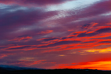 Naklejka premium A beautiful sunset in Iceland