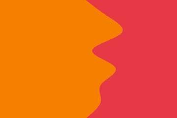 A vibrant abstract background featuring a dynamic wavy separation between bold orange and rich red-pink hues, perfect for modern design projects.