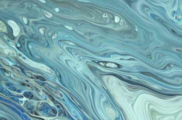 Abstract Classic Blue Marbled background, fluid paint art, wavy wallpaper, marbling texture, blue...